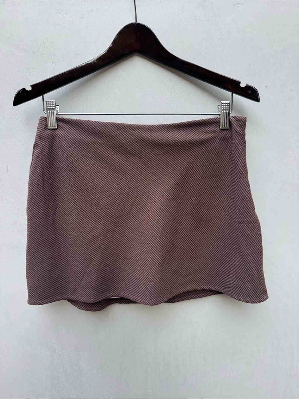 Hollister High Rise Brown A-Line Mini Skort Size M Built-In Shorts